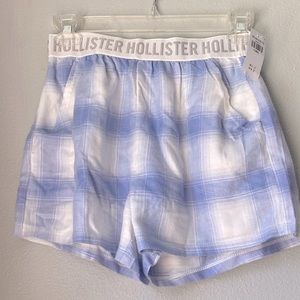 Hollister Blue and white plaid sleep shorts!